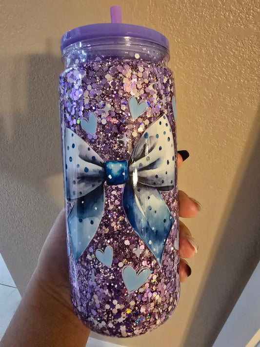 20oz Blue Bow Acrylic